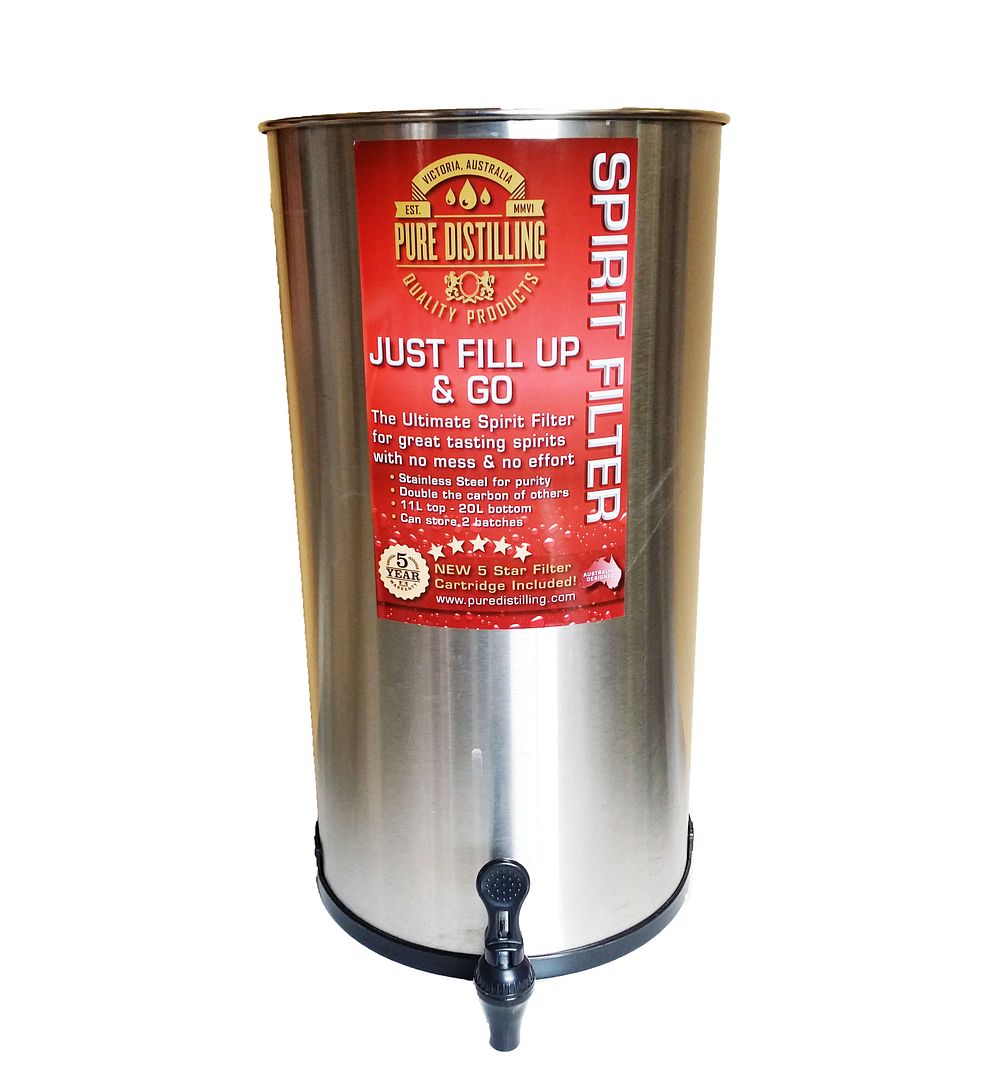 Pure Distilling Stainless Steel ULTIMATE Carbon Filter Purify your